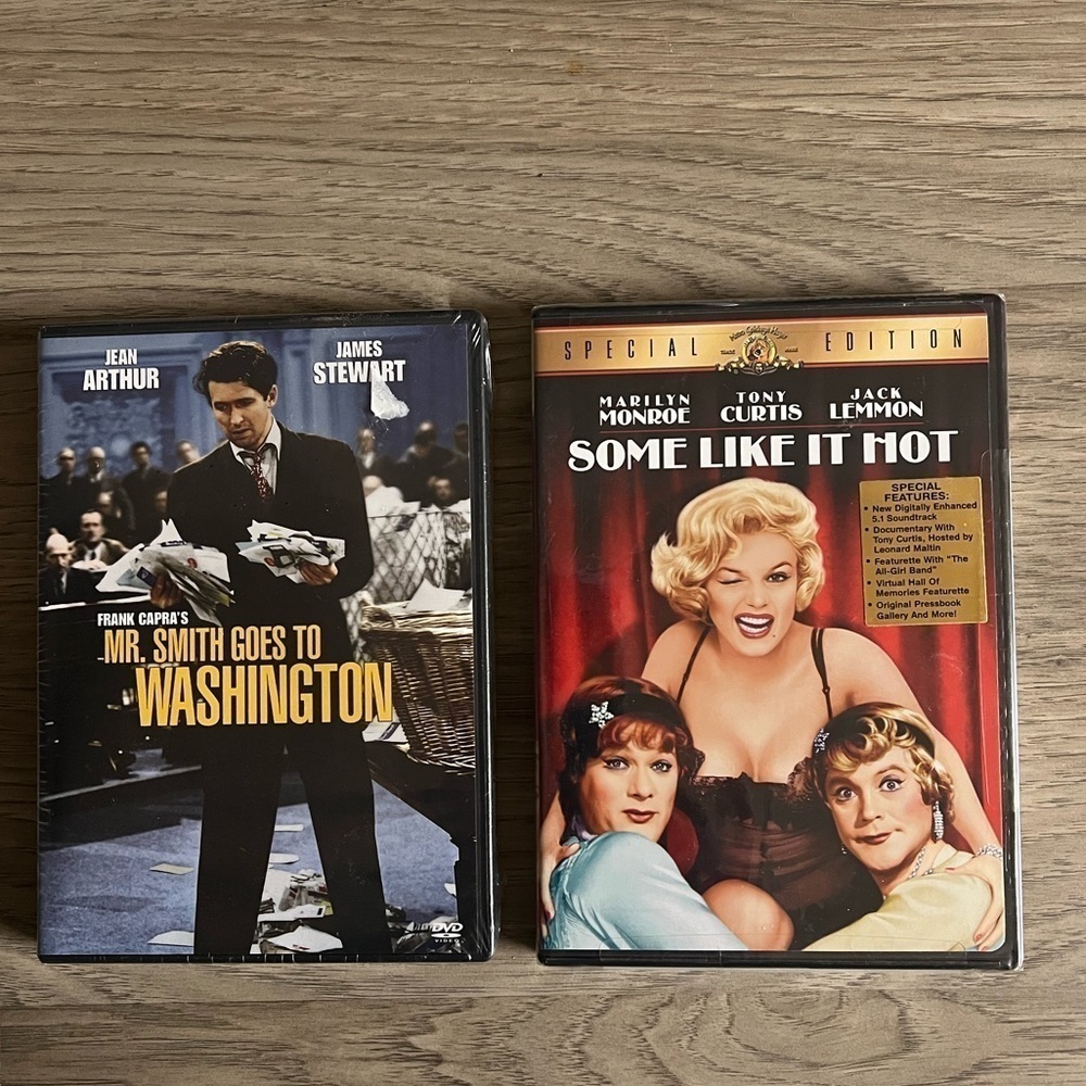 Some Like It Hot & Mr Smith Goes to Washington Classic Factory Sealed DVD’s